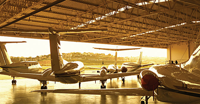 Private Aircraft Hangar foam fire suppression system